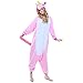 Produktbild Einhorn Kostüm Pyjamas Tierkostüm Schlafanzug Verkleiden Cosplay Kostüm zum Karneval Fasching, Unicorn Pink, M: für Höhe 158-167 cm