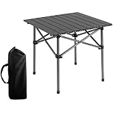 Garden Art Folding Portable Metal Camping Table GAFTBL1491-9 | Portable Folding Table for Camping, Hiking, Fishing, Picnic | 