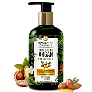 Himalayan Organics Moroccan Argan Oil Conditioner With Extracts Of Moringa & Bhringraj | No Parabens & No Sulphate | Hydrates & Nourishes Smooth Hair | Promote Healthy Hair Growth - 300ml