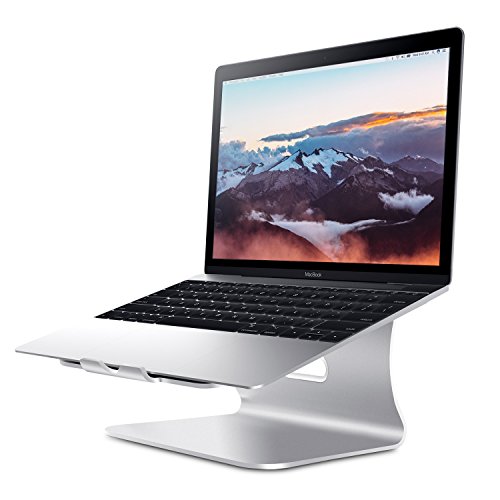 Spinido Verbesserte Alulegierung Cooling Laptop Stand, geeignet für Apple Macbook, alle Notebooks, Tablets, eBook-Reader und Bücher – Silber - 7