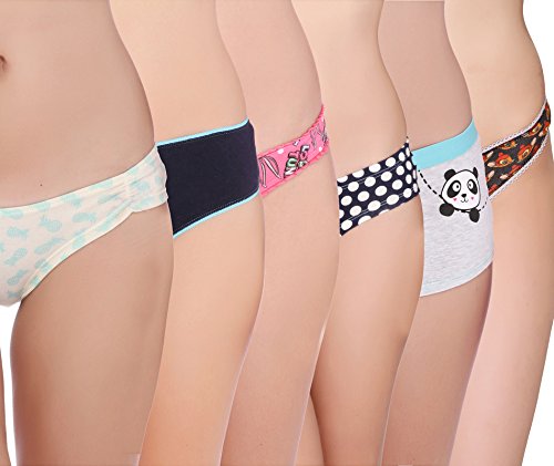 Pepperika Cotton Lycra Panties (Pack Of 6) RS.439 (76.00% Off) - Amazon