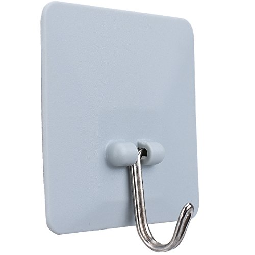 tankerstreet 4 Klebehaken Robuste für Kleidung über Tür (10 kg max.), Sticky Wandhaken für hängende Extra Stark, Badezimmer Küche Tür Kleiderbügel, Haken für Utensilien Geschirrtuch Selbstklebende, wiederverwendbar (Wasserdicht Mix Farben) - 5