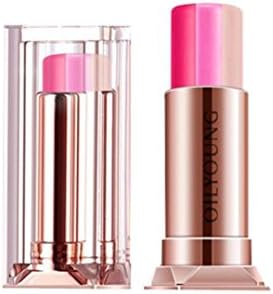 Hukz Three-color lip bite lipstick Long-lasting Lip Gloss All-Day Moisturizing Difficult Decolorize Gradient Tricolor Waterproof Lipgloss (B)