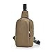 Produktbild FHGJ Herren Reisetasche Multi-Funktions-Canvas Brusttasche Rucksack Dual-Zweck Schulter Messenger Bag Retro Brusttasche,C
