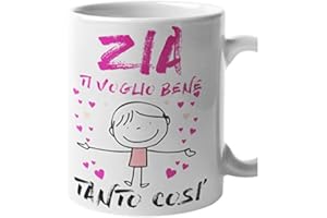 Incidiamo Tazza Mug Zia - ti voglio bene tanto così - Idea Regalo Compleanno Natale Festa