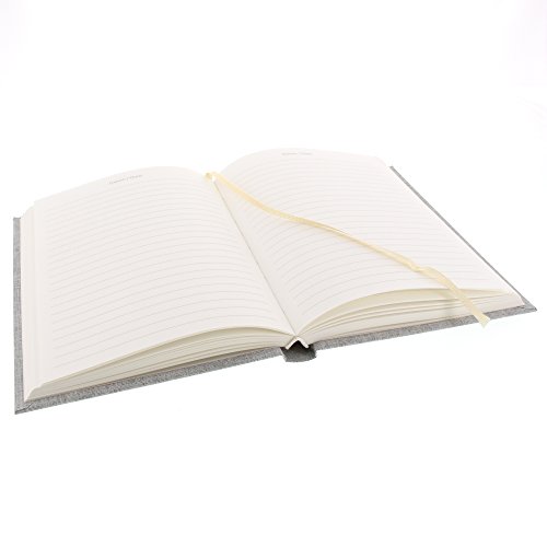 Goldbuch Notizbuch A5, Linum, 200 chamoisfarbene, linierte Seiten, Leinen, Grau, 64819 - 5