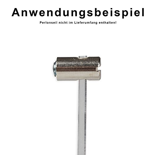 10 Schraubgleiter für Perlonseil – Bilderschiene Galerieschiene Zubehör von Hang-it - 4