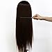 Neverland Beauty 26" Long Smooth 100% Synthetic Medium Brown Hair Hairdressing Equipment Styling Head Doll Mannequin Training Head Tools Braiding Cutting Student Practice Model with Clamp #4 UK Stock
