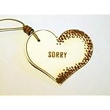 Geschenkanhänger SORRY/ 2 STÜCK/ Präsentanhänger/ Entschuldigung/ Herzanhänger/ Geschenkdekoration/ Glückwunschkärtchen/ Gift Tag/ Deko - Anhänger/ Holzschliffpappe/ Naturdeko
