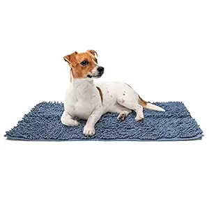 Doug's Reserve - Navy Dog Mat - Indoor, Durable, Chenille, Absorbent, Machine Washable, Extra Absorbent