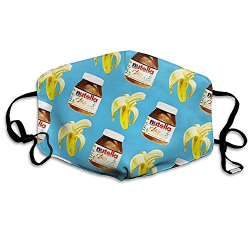 Preisvergleich Produktbild (Banane und Nutella) Wiederverwendbare Anti-Staub-Gesichtsmaske, staubdichte, atmungsaktive Außenmaske aus Polyester