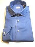  XACUS - Camisa de popelín de algodón BLU Avio 45