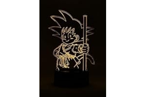 LAMPARA LED Dragon Ball Son Goku de fuerza Lámpara de mesa Led Luces de la noche Habitación Iluminación decorativa Led luz de la noche 3D lámpara de escritorio decoración dormitorio niños
