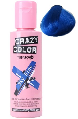 Crazy Color Semi-Permanent Hair Dye 100ml (Sky Blue) by Crazy Color