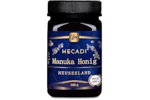 ‎HECADI Manuka Honig 400 + MGO Hecadi I Original Manuka-Honig aus Neuseeland I mit zertifiziertem und Garantiertem Inhalt von MGO 500g