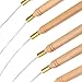 Pack of 12 Micro Ring Hair Extension Wooden Loop Needle Threader DIY Hook Tool