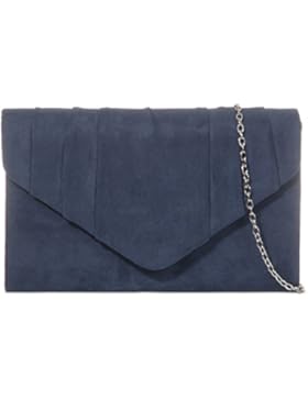 fi9® , Damen Clutch schwarz schwarz Medium