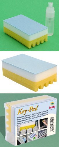indafa Reinigungsmittel Key-Pad Tastatur-Reinigungsset [Mikrofaser-Schwamm | 5ml Pumpspray]