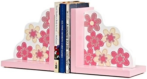 Chang Xiang Ya Shop Bookends Bookends Bookshelf Children's Room Decoration Bookends Wooden Bookshelf Bookends, Study Desktop Book Stands (Color : Pink)