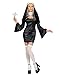 Produktbild Party-Teufel Komplett Kostüm Nonne Kurzes Kleid Nonnenhaube Halstuch kunstvolle silberfarbene Kreuzkette Nonnenkostüm Ordensfrau Kloster Sister Act Gr. M