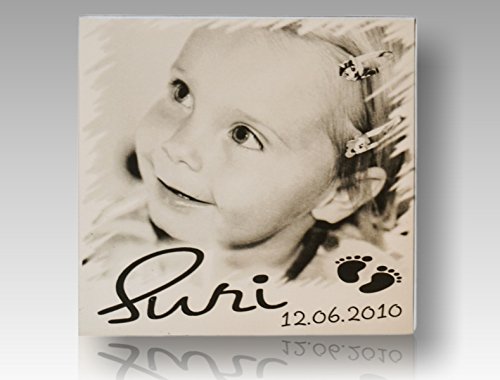 SPIEGEL MIT GRAVUR SPIEGEL MIT FOTOGRAVUR 30×30 CM HOCHZEITSGESCHENK, GEBURT, LIEBE, GEBURTSTAG - 2