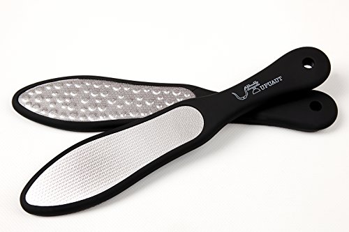 UPUAUT Hornhautfeile Hornhautraspel Hornhautentferner in einem soliden Handgriff 26cm x 5,5cm x 1,5cm schwarz Edelstahl rostfrei für Ihre Pediküre - 2