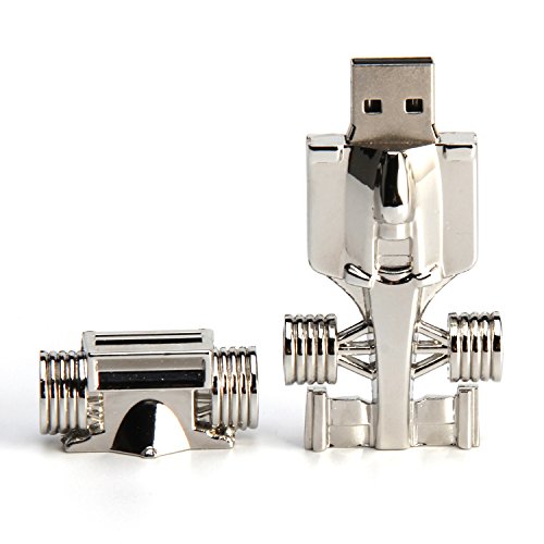 Novelty USB Trader Memorystick Formel 1- / F1-Auto aus Edelstahl (16 GB, USB 2.0) Lieferung in magnetischer Geschenkbox - 3