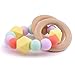 Produktbild Best for baby Silikon Beißring Hölzernes Zahnen Montessori Spielzeug Silikonperlen Greiflinge Still Armband Babyauto Spielzeug