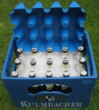 Sl-Eisblock Bierkühler Getränkekühler 0,5 Liter Flaschen Bierkastenkühler Made in Germany