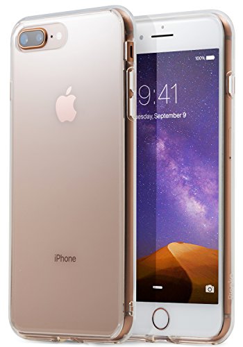 Funda Apple iPhone 8 Plus Ringke  FUSION  Transparente al dorso del PC y frente al TPU  Tecnologia para proteccion a la caida  protectiva con armadura mejorada para iPhone8 Plus - Transparente Clear