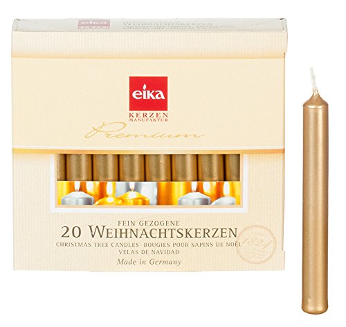 Preisvergleich Produktbild Ceresin Baumkerzen gold, 20er Packung