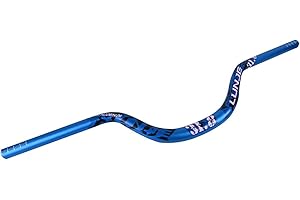 ROADNADO Bike Handlebar 31.8 * 780mm Riser 90mm Extra Long Wide Riser Bar Aluminum Alloy Bicycle Handlebars Bike Bars for Cycling MTB Mountain Road Bike (Blue)