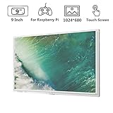 Tosuny Écran Tactile de 9 Pouces pour Raspberry Pi, écran de Moniteur HDMI de 9 Pouces HD 1024x600 pour DVD Mobiles, Cadres Photos numériques, systèmes Automobiles, Applications multimédias
