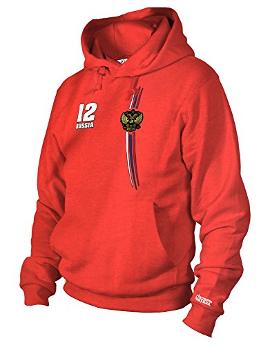 RUSSIA DIGITAL – RUSSLAND WM 2018 – HERREN UND DAMEN – HOODIE in Rot Gr. S