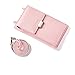 Produktbild Damen Mini Handytasche Tasche Handy Kleine Umhängetasche Klassisch Messenger Bags Leder Handtasche für Frauen Mädchen Alltag Reise Verstellbarem Schultergurt Blasses Pink