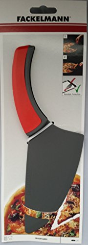 Fackelmann 48583 Pizza-Schneidheber in grau/rot, Nylon, 27 x 11,7 x 2,5 cm,