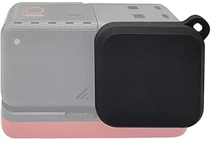 ENTATIAL Action Camera Lens Protector Cover Dust-Proof Cap Silicone Carrying Travel Lens Protector Silicone Lens Cap Cover Lens Protective Case Mini Camera Lens Cap Cover for Insta360 One R 4K (Black)