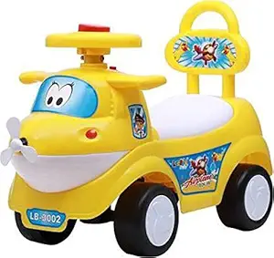 Maanit Airplane Ride on Scooter for Kids 1 to 5 Years Old Kids (Yellow)