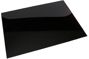 Biznest Universal Hob Cover Plate Tempered Glass Worktop Saver Dishwasher Safe 5mm All Types of Cookers (Black, 52x60x0.5cm)