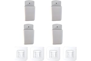 BAMI-LEE HOUSE 4Pack Wall Remote Control Holder Adhesive,Self-Adhesive Wall Mount Air Conditioner TV Remote Control Bracket,Office Home School Use