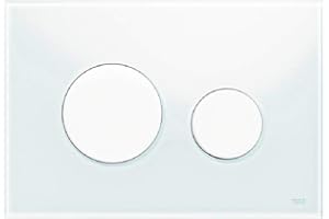 TECE loop przycisk uruchamiający do WC (szkło białe, przyciski białe, technika dwuwymiarowa, obsługa od góry i z przodu) 9240650