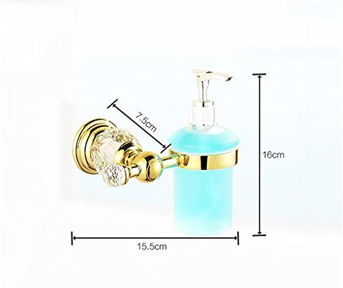 TRRE Europäische Antike Kristall Badezimmer Seifenspender Hand Sanitizer Tassenhalter Badezimmer Zubehör ( Farbe : Silber ) - 2