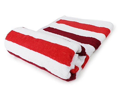 Traumhaft weiche Bio-Handtuchserie – erhältlich in 19 modischen Unifarben in 7 verschiedenen Größen, sowie 7 Streifen-Variationen, 1 Duschtuch 70 x 140 cm, rot-Blockstreifen - 5