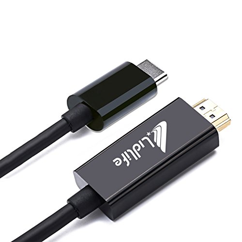 Adattatore da USB-C a HDMI, Lidlife 1080P USB 3.1 Tipo C (compatibile con USB-C e Thunderbolt 3 porte) a HDMI Supporta adattatore HDTV HHD da 4 kHz Cavo da 1,8 m con custodia in alluminio per nuovo MacBook Google Chromebook Pixel