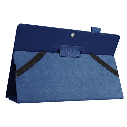 AVIDET Lenovo Miix 320 Hülle Case Etui Tasche, Slim Fit Folio Premium PU Kunstleder Schutzhülle Tasche Etui Smart Cover mit Ständerfunktion für Lenovo Miix 320 Tablet-PC (Blau) - 4