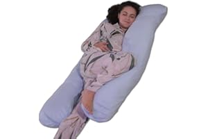 bananair - Cuscino Gravidanza per Dormire - Comfort per Sonni Riposanti - Fodera Lavabile - Cuscino Allattamento e Gravidanza Confortevole e Morbido - Pregnancy/Body Pillow (Blu, Cotone, 140x80 cm)