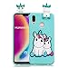 Produktbild FNBK Handyhülle Silikon für Huawei P20 Lite Schutzhülle 3D Einhorn Hülle Slim Cute Weiche TPU Silikon Gel Schutz Rückseite Schale Bumper Frauen Mädchen Kinder Handy Case