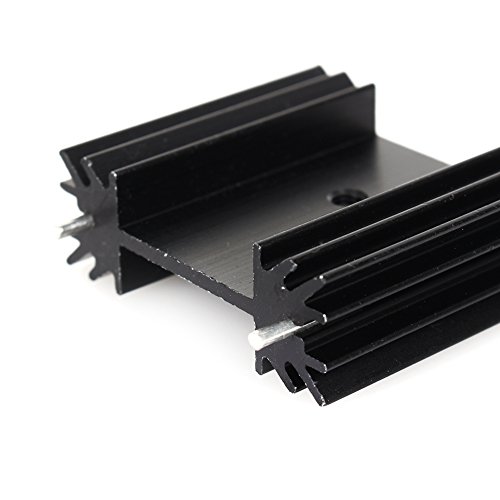 Negro Radiador de Aluminio en Tama  o Peque  o Negro M  dulo de Radiador de Aluminio para el Paquete Diodos TO-220 Transistores Resistencias no Inductivas LM78xx LM317 LM337 Regulador IC  etc Dispositivos Semiconductores de Transistores de Potencia Peque  a 1 34   L  x 1 18   W  x 0 47   H  1pc   34 mm  L  x 30mm  W  x 12mm  H 