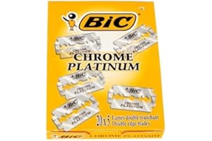 BIC Chrome Platinum Double Edge Safety Razor Disposable Single Blades (100 Pack)
