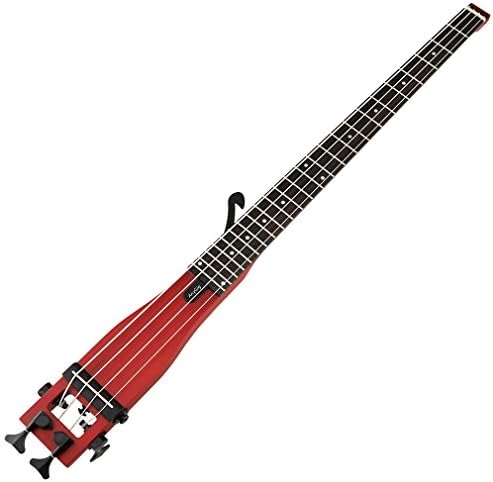 Anygig Potable Bass Guitar 4 Fret Strings 34" Scale Backpacker + Bag (Cherry)
